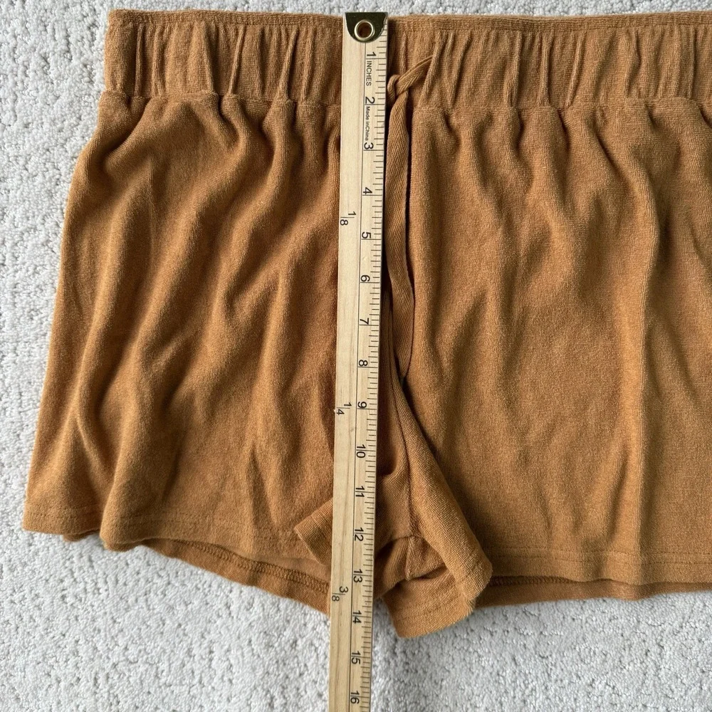 Dandy Del Mar Women's Terry Shorts‎ Size Large Burnt Sienna 2